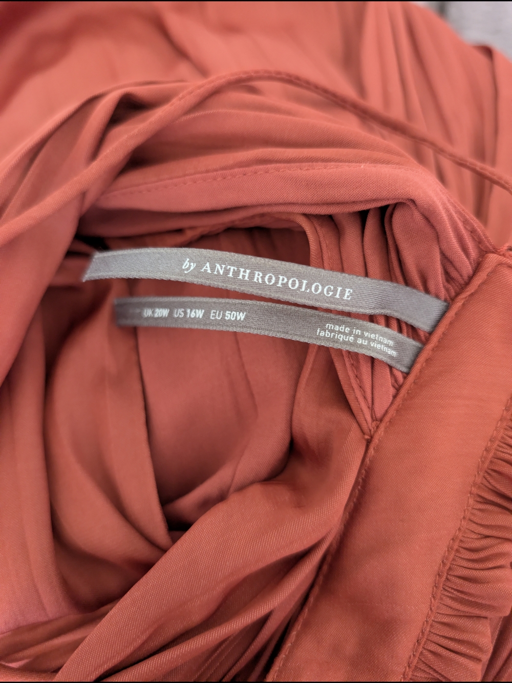 Anthropologie Dusty Rose Smocked Midi Dress